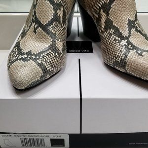 Snake printed booties